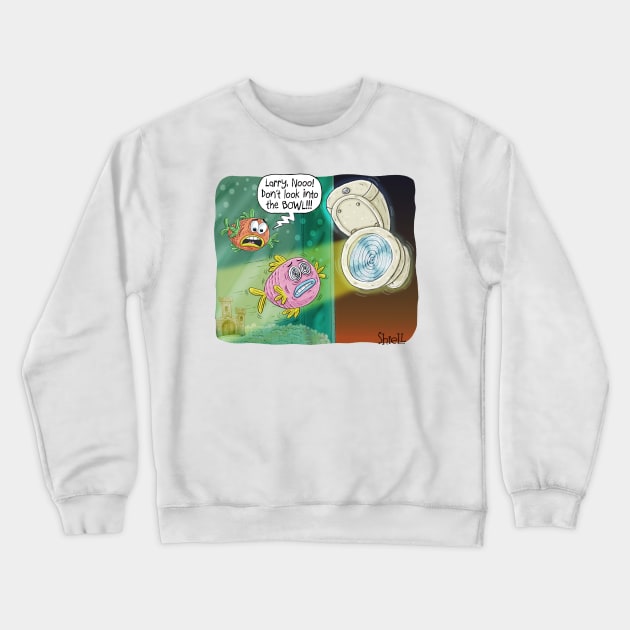 Fish Don't Look In The Bowl Crewneck Sweatshirt by macccc8